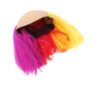 Garneck Peluca Colorida para Halloween y Fiestas, Diseño Vibrante y Ligera, Material de Látex y Fibra, Adecuado para Shows de Moda y Eventos Festivos