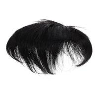 Garneck Peluca de Hombre Realista Prótesis Capilar Bloque de Reemplazo Superior 13x14 Cm Natural Negro sin Costuras Invisible Calva Masculina para Uso Diario