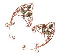 Garneck Pendientes Clips Delicados Hueso Oreja Diseño sin Perforación para Mujer de Aleación en Estilo Curvo Elegante para Día de San Valentín