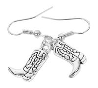 Garneck Pendientes Colgantes de Bota Occidental para Mujer en Aleación de Plata, Ligeros y Elegantes, Perfectos para Fiesta o Uso Diario