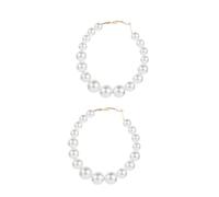 Garneck Pendientes de Perlas para Mujer Aros Simples y Ligeros Decoración de Orejas para Fiesta y Uso Cotidiano