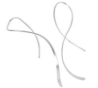 Garneck Pendientes Twisted Line Geométricos de Línea Irregular Pendientes Colgantes para Mujer para Fiesta Diseño de Sonda Plata