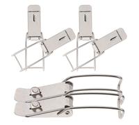 Garneck Pestillo de Palanca Acero Inoxidable Resorte y Gancho Extendido, Pestillo de Cierre Seguro Grande para Tapas de Tambores y Cajas de Herramientas, Kit de 6 Piezas para Tanque