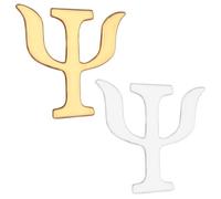 Garneck Pin de Solapa Alfabeto Diseño Creativo de Psicología, 2 Broches Metálicos en Acabado Oro y Plata, Accesorios para Ropa y Mochilas, para Mujeres y Hombres en Reuniones Formales