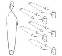 Garneck Pinzas Metálicas para Tubos de Ensayo de Laboratorio 6 Unidades Soporte Resistente al Calor para Centrifugación Abrazaderas Grandes para Matraces y Experimentos Científicos