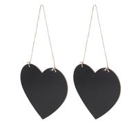 Garneck Pizarra Colgante Doble Cara en Forma de Corazón 18X16 CM 2 Unidades Tablero de Mensajes Reutilizable para Decoración de Fiestas Bodas y Hogar Pizarra Pequeña para Escribir