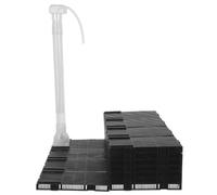 Garneck Placa de Rejilla de Plástico Negro y Tubo Guía | Incluye 32 Placas Cortables, Reduce Turbidez del Agua, Mejora Oxigenación, para Acuarios de Agua Dulce y Salada