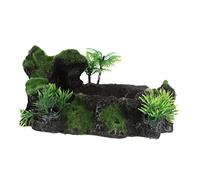 Garneck Plato De Simulación De Bandada De Tortugas para Reptiles Cuenco De Agua y Comida para Tortugas y Adorno para Acuario Decoración De Plato para Geckos