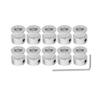 Garneck Polea de Correa Síncrona Gt2 de Aluminio 20 Dientes 8 Mm Interior para Correa 6 Mm Ancha con Llave Allen, 11 Unidades para Impresoras 3d Reprap y Serie I3, Transmisión