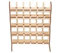 Garneck Portahilos de madera Organizador de carretes Soporte para bobinas de costura y quilting para amantes del bricolaje 8 ranuras 8.07x6.29x2.95 pulgadas