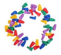 Garneck Protectores De Cable Ethernet Cat5 Cat6 Cat7 para Conectores, Fundas para Cables De Red, Versátiles para Oficina y Hogar, Mezcla De Colores, Paquete De 50 Unidades