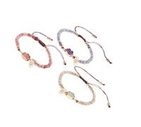 Garneck Pulsera de 4Mm Cadena de Muñeca Tejida Joyería Elegante 3 Piezas/Set Adorno de Muñeca para Mujeres y Niñas Decoración para Cumpleaños
