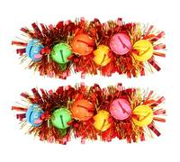 Garneck Pulsera de Carnaval Campanas y Cadena de Muñeca para Fiesta, 2 Piezas, Diseño Bicolor, Accesorio Ligero y Cómodo para Baile y Festivales