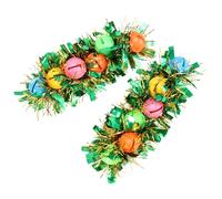 Garneck Pulsera de Plástico para Fiesta Campanas 2 Piezas Pulsera Decorativa Bicolor Cadena de Muñeca Verde Accesorio Ligero para Carnavales y Baile