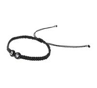 Garneck Pulsera Trenzada Ajustable Cuentas de Corazón en Negro y Pulsera de Amistad para Mujer Unisex Joyería Decorativa para Uso Diario y Obsequio Especial