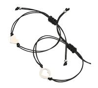 Garneck Pulseras Amistad Trenzadas De Acero Inoxidable Corazón Ajustables Para Madre e Hija Uso Diario Tamaño Único
