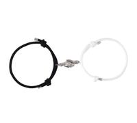 Garneck Pulseras de Pareja Tejidas a Mano en Aleación y Cuerda, Resistentes y Cómodas, Ideales para Aniversario o Fiesta, para Novia y Compañeros