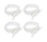 Garneck Pulseras Elásticas DIY para Muñeca Ramillete de Perlas Sintéticas, 4 Piezas para Boda y Damas de Honor, Accesorio Ligero y Cómodo para Decoración de Ramillete de Muñeca