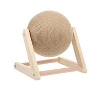 Garneck Rascador de Bolas para Gatos Mediano Color Caqui, Juguete Reconfortante para Mascotas Pequeñas, Accesorio para Gatos de Interior Que Protege Muebles y Satisface Instinto Natural