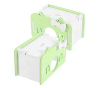 Garneck Refugios para Hámsters de PVC Seguros para Mascotas Comer, Color Verde Suave, Pack de 2 Piezas, Ideales para Esconderse y Dormir Cómodamente