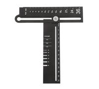 Garneck Regla Multifuncional de Dibujo Aleación de Aluminio con Transportador y Compás para Estudiantes de Arquitectura Medición Precisa de Ángulos y Líneas Geométricas Herramienta