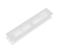 Garneck Rejillas de Ventilación Rectangulares de Aleación de Aluminio Blanco para Puertas de Armarios, 2 Piezas, Malla Transpirable y Bloqueo de Objetos Pequeños para Ventilación