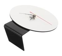 Garneck Reloj de Pared Redondo de Madera Blanco para Decoración del Hogar con Esfera sin Acabado y Manecillas, Adecuado para Bricolaje y Manualidades