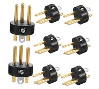 Garneck Rephape De Conector XLR Masculino De 8pcs para Micrófono Ktv Adaptador De Audio De 3 Pin Conchos De Metal para De Sonido Y Equipos De Grabación