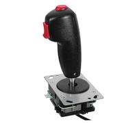 Garneck Rockero de consola de juegos Controlador de joystick de Hall palo de juego reemplazo de joystick botón de la palanca de mando controlador de vuelo el plastico Black