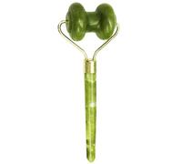 Garneck Rodillo de Jade Facial Portátil para Masajeador Facial Piedra Natural Verde, Herramienta para Suavizar la Piel y Cuidado del Rostro