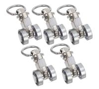 Garneck Ruedas deslizantes para pérgola, ruedas de metal silenciosas para un movimiento silencioso y suave de cortinas y velas, ideal para terraza y jardín, 5 unidades en acabado de alta calidad