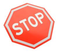 Garneck Señal Varios estilos de Aluminio Reflectante de Stop Octogonal Rojo Señal de Tráfico Segura y Duradera para Vehículos de Mantenimiento y Remolques Varios estilos