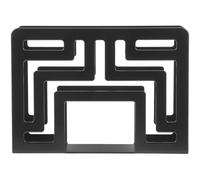 Garneck Servilletero Metálico Hueco con Diseño Geométrico Moderno Soporte Resistente para Servilletas Cuadradas para Cocina Comedor Cafetería y Restaurante Acabado Negro Elegante