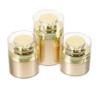 Garneck Set de 3 Frascos Cosméticos Airless Bomba Botellas al Vacío para Lociones y Cremas Hidratantes de 30Ml 50Ml y 100Ml Envases Acrílicos Resistentes y Reutilizables para Cuidado