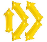 Garneck Set de 5 Globos de Aluminio Forma de Flecha Amarilla Tamaño Pequeño 18X38 CM para Decoración de Fiestas de Cumpleaños Bodas y Eventos Globos Decorativos Resistentes para Uso