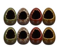 Garneck Set de 8 Jarrones Decorativos de Cerámica en Forma de Huevo, Resistente al Calor y Frío, Colores, para Decoración de Sushi y Mesa, Práctico para Hielo Seco, Estilo Japonés
