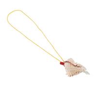 Garneck Silbato natural de caracol con cordón, accesorios de playa, uso versátil y náutico, 9-10 CM