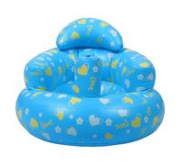 Garneck Silla Inflable para Bebés Azul Diseño de Corazón Asiento Multifuncional para Baño y Aprendizaje Base Antideslizante Material Resistente al Agua Adecuado para Viajes y Uso