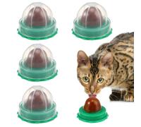 Garneck Snack para Gatos para Lamer Bola de Hierba Gatera y Vitaminas, 5 Unidades para Uso en Mascotas