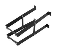 Garneck Soporte Ajustable para Torre de Ordenador Acero al Carbono Negro Montaje bajo Escritorio para PC Soporte Resistente hasta 25 Kg Adecuado para Organizar Cables y Ahorrar Espacio