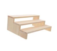 Garneck Soporte De Exhibición De Madera para Joyas 35 Cm, Elevador De Anillos y Pendientes, 3 Piezas, Madera Natural, Multifunción para Hogar y Tienda