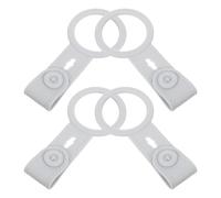 Garneck Soporte de Pared para Cocina sin Taladrar, Colgador de Toallas de Silicona Gris Claro, Juego de 4 Unidades, Toallero de Encimera Antideslizante para Organizar Paños en