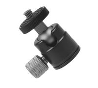 Garneck Soporte de Rótula para Cámara de Aleación de Aluminio Mini Cabezal Esférico Rosca 1/4 Giratorio 360° para Trípode y Proyector Abrazadera para Soporte de Escritorio