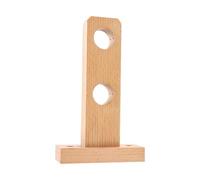 Garneck Soporte de Varilla de Cortina de Ducha de Madera Maciza Soporte de Barra Cuadrado Agujeros de 3 Cm Accesorio para Cortinas de Baño para Ventana Instalación Fija
