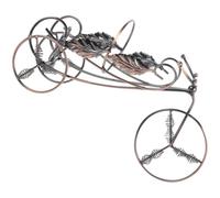 Garneck Soporte Día de Metal para Dorado Forma de Botellas Vino de Remolque, Diseño Retro Bordes Lisos para Fiestas de San Valentín y