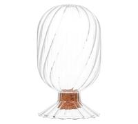 Garneck Soporte Helicoidal para Cerillas Tarro Decorativo Transparente con Tapa de Corcho para Baño y para Palillos de Dientes y Bastones