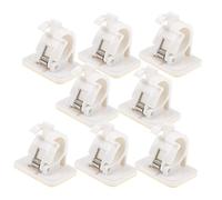 Garneck Soporte para Barra de Cortina Adhesivo 8 Piezas Soportes para Cortinas sin Taladrar Abs Resistente para Ducha y Cocina