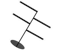 Garneck Soporte para Pendientes y Joyería de Mesa 40 Agujeros Hierro Negro Organizador de Joyas y Exhibidor de Pendientes para Tocador Uso Doméstico