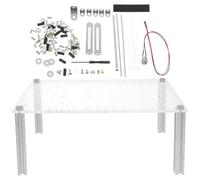 Garneck Soporte Transparente para Carcasa de Computadora Micro ATX Mini Banco de Trabajo Abierto de Acrílico y Aleación de Aluminio Compatible Chasis DIY para PC Portátil y Estación de