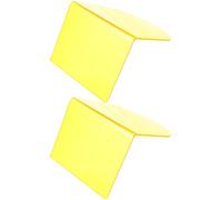 Garneck Soportes de Libros Acrílico Transparente Forma L, 2 Piezas, Color Amarillo, Organizador de Escritorio para Oficina y Hogar, Sujetalibros Decorativos Resistentes y Prácticos